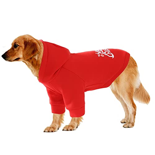 Haustier-Wintermantel mit Geschirr Weihnachten Haustierkleidung Katzen Hunde Feiertagskleidung Winter Zweifußkleidung Roter Körperwechsel Haustierkleidung Weihnachten Hund Kleidung kleine (Red, S) von Jipersuo