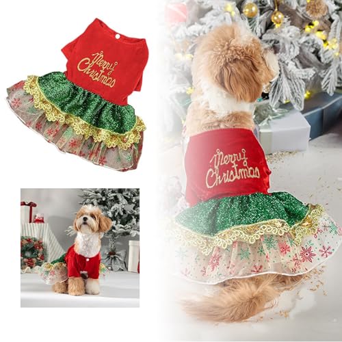 Haustierkleidung Weihnachten Pailletten Hunde Katzen Weihnachtsfeier Glänzende Outfits Haustierkleidung Weihnachtskleider Haustier Weihnachtskleidung Hunde Weihnachten Hund Kleidung kleine (A, XL) von Jipersuo