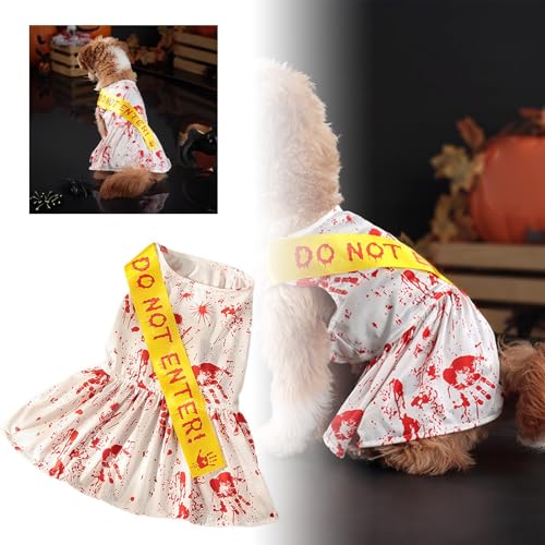 Haustierkostüme Halloween-Party Hund Halloween Robbenrock Set Robben Halloween Hundekostüm Set Halloween-Partykostüme Haustier Hund Warm (A, L) von Jipersuo