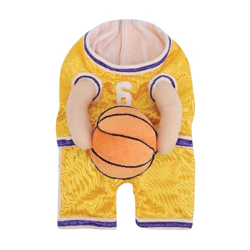 Hunde-Basketball-Kostüm mit Hunde-Basketball-Halloween-Kostüm, Hunde-Basketballspieler-Kostüm mit Hunde-Basketball-Kostüm, das einen hält, Hunde-Basketball mit Rollkragen-Strickpullover für (B, S) von Jipersuo