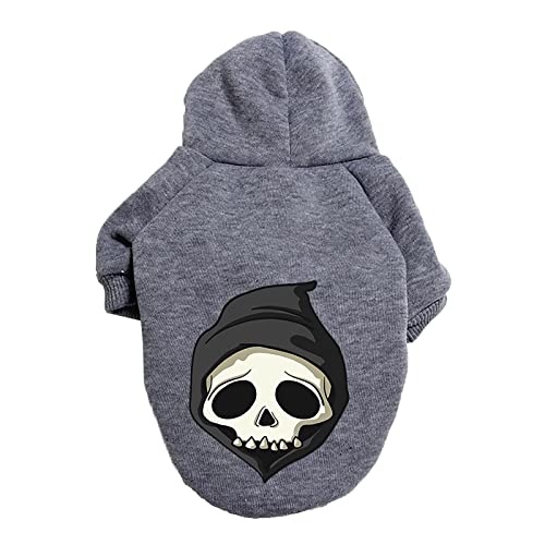 Hunde Winter Warm Mantel Halloween-Hundepullover Haustier-Kostüm-Kostüm-Haustier-Pullover Haustier Hund Warm Mantel Jacke (Grey, 6XL) von Jipersuo