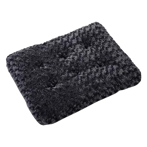 Hundebett, orthopädisches Hundekäfig-Hundebett Schaumstoff mit abnehmbarem, waschbarem Bezug, Hundematratze, rutschfeste Unterseite, bequeme Haustierbettmatte bei Angstzuständen, (Black, One Size) von Jipersuo