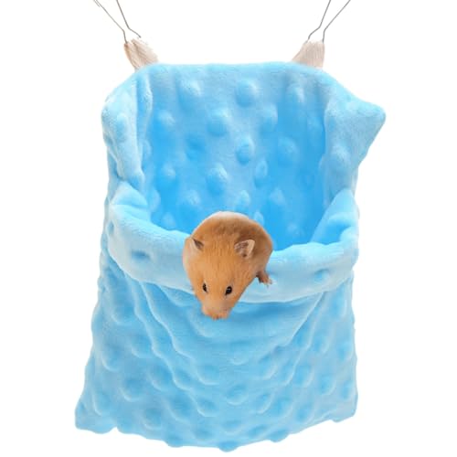 Jipersuo Glider Bonding Beutel, Tragetasche, Schlafsack mit verstellbarem Riemen für Reisegleiter, Frettchen, Igel, Hamster, klein (blau) HundehöHle KuschelhöHle (Blue, 15.5x17x20) von Jipersuo