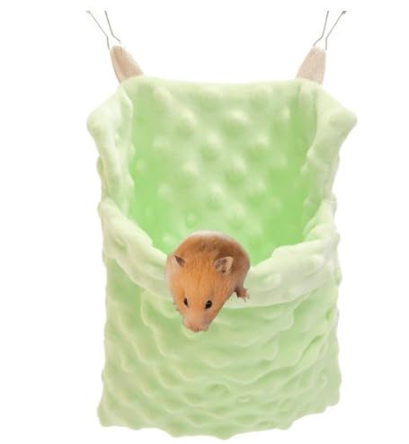 Jipersuo Glider Bonding Beutel, Tragetasche, Schlafsack mit verstellbarem Riemen für Reisegleiter, Frettchen, Igel, Hamster, klein (blau) HundehöHle KuschelhöHle (Green, 15.5x17x20) von Jipersuo