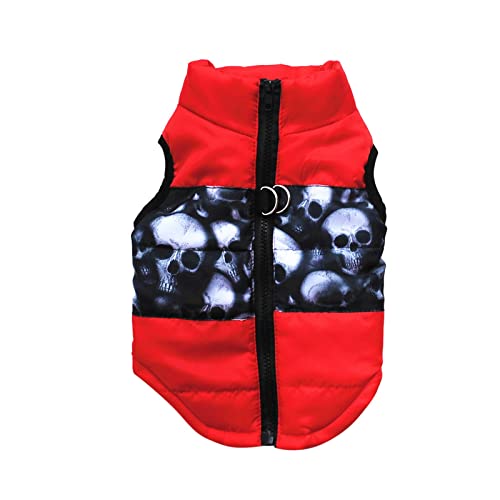 Jipersuo Haustier Kleidung Katze Baumwollkostüm für Halloween Haustierkleidung Hundekleidung - Winterkleidung Haustierkleidung Weihnachten Prinzessin Tweeds Jacke wasserdichte Kleidung (Red, XS) von Jipersuo