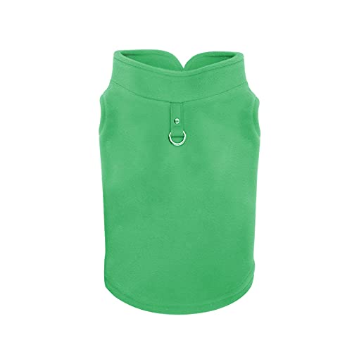 Jipersuo Haustier Pullover Hund Rollkragen Warmes Fleece-Halt-Kleidung Pulli Wintervest -Hundetierkleidung Hundebekleidung Hundejacke Wintermantel (Green, L) von Jipersuo