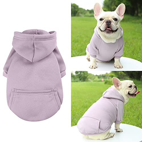 Jipersuo Hund Mantel Warme Jacke Winter Pullover Denim Tasche Zweibeinige Kleidung Sport Stil Haustier Kleidung Hund Katze Kleidung Heimtierbedarf Wintermantel Hund Wasserdicht (Purple, 2X) von Jipersuo