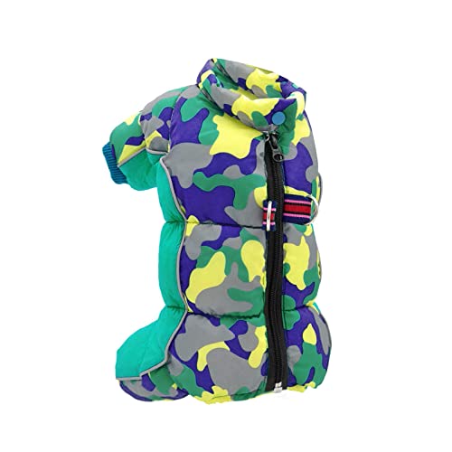 Jipersuo Hund Winterkleidung Pet Dog Camouflage Baumwolle gefütterte Jacke Kältebeständige Jacke Jacke Hundemantel wasserdicht (Sky Blue, L) von Jipersuo