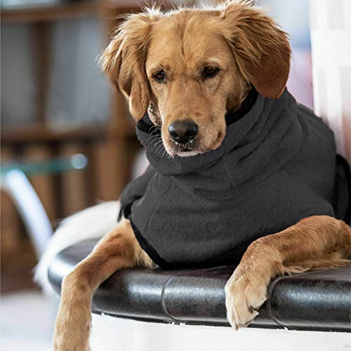 Jipersuo Hunde Warm Hoodies Mantel Kleidung Pullover Winter niedliche Haustierkleidung für Hunde, Dicke, warme Kleidung Haustier Katze Hundemantel warme (Dark Gray, XXL) von Jipersuo