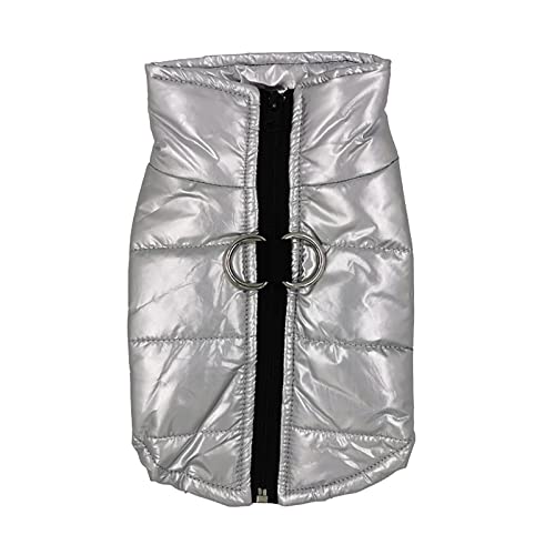 Jipersuo Hundepullover Kleine Hunde Haustierbedarf Hundebekleidung Winter Hundebaumwollweste Outdoor wasserdichte Hundejacke Skianzug Hundemantel wasserdicht (Silver, 3XL) von Jipersuo