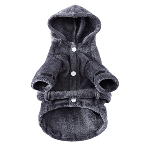 Jipersuo Hundepullover Weihnachten Hotel Schlafanzüge Heimtiere Kleidung Bademantel Handtuch Bademantel Katze Heimtiere Bademantel Tierkleidung Haustier Katze Hundemantel (Grey, L) von Jipersuo