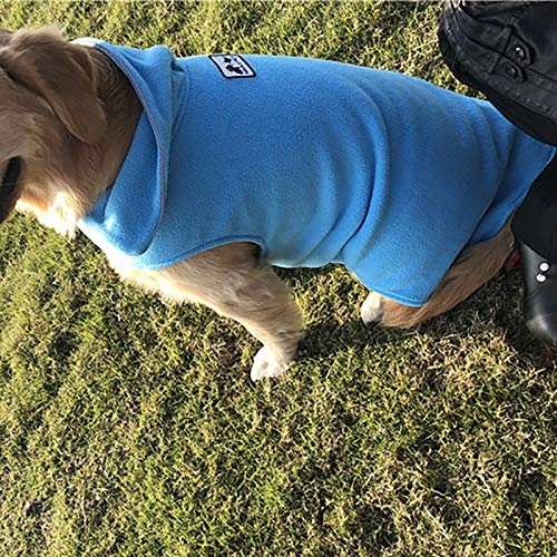 Jipersuo Hundepullover Weste Hoodie Winter-Kleidung für Haustiere Seiten, mit Weste auf Hunde-Fleece-Kleidung in Haustierkleidung Winter Warmer Mantel Hund (Blue, M) von Jipersuo