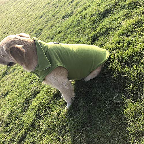 Jipersuo Hundepullover Weste Hoodie Winter-Kleidung für Haustiere Seiten, mit Weste auf Hunde-Fleece-Kleidung in Haustierkleidung Winter Warmer Mantel Hund (Green, XXL) von Jipersuo