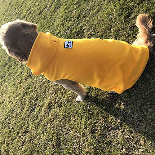 Jipersuo Hundepullover Weste Hoodie Winter-Kleidung für Haustiere Seiten, mit Weste auf Hunde-Fleece-Kleidung in Haustierkleidung Winter Warmer Mantel Hund (Yellow, M) von Jipersuo