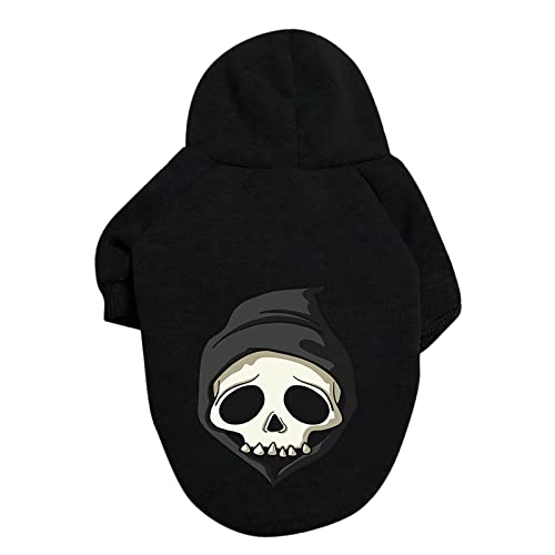 Jipersuo Warmer Hundemantel Halloween-Hundepullover Haustier-Kostüm-Kostüm-Haustier-Pullover Hunde Winter Warm Mantel (Black, 3XL) von Jipersuo