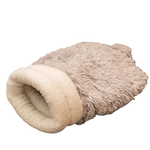 Katzenbett für ultimativen Komfort. Wintersack und wärmender Schlafsack für Katzen und kleine Hunde. Gemütliches Haustierbett zum Entspannen im Innenbereich und zu jeder HundehöHle (Grey, One Size) von Jipersuo