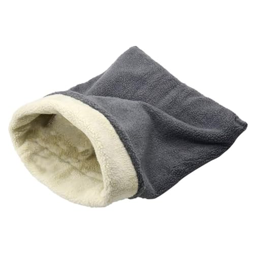 Katzenschlafsack, halbgeschlossenes Haustiernest, Katzenhaus, Tiefschlaf-Hundehaus, Winter, verdicktes warmes Katzenhaus für kleine Hunde Katzen KatzenzubehöR Indoor (Grey, One Size) von Jipersuo