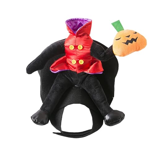 Lustiges Halloween-Hundekostüm, kopfloser Mann, der auf einem Pferd reitet, Verwandlungsoutfit für Hunde, einschließlich Corgi und Teddy, kreatives Haustierkostüm für EIN Haustier Kleidung (Red, M) von Jipersuo