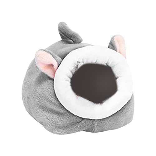 Mini-Tier-Haustiernest aus Baumwolle, Winter-Mini-Hamsterbett, Verstecke Häuser Winterhaus Hunde (Grey, One Size) von Jipersuo