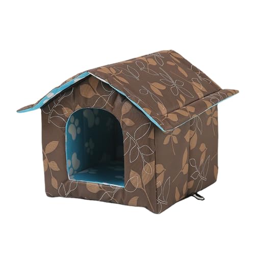 Outdoor Indoor Winter mit selbstwärmender Unterlage, wärmeisoliertes Schutzgehege für Katzen, Hunde, Kaninchen, zusammenklappbares Zelt für Tiere Hundehaus FüR Drinnen (A, C) von Jipersuo