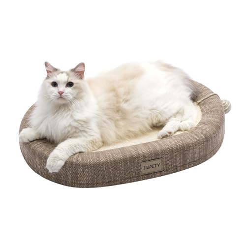 JIUPETY Sisal-Kratzbett, 61 cm, extra großer Kratzbaum für 9 kg Katze, Update langlebiges Kratzbrett für Indoor-Katze, 3-in-1-Katzenbett, Braun von Jiupety