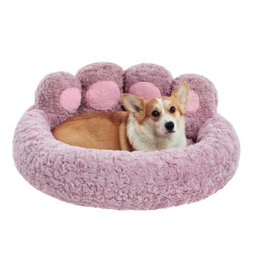 Jiupety Beruhigendes Donut-Hundebett, niedlich, Lila, XL von Jiupety