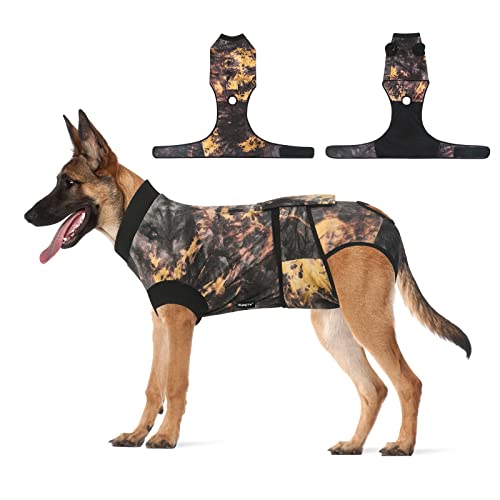 Jiupety Weich Hundebody Nach Op, Einteiler Hundebody Nach Op Hündin, Atmungsaktiv Anti-Wundlecken Op Body Hund Kastration Hündin, Body für Hund Nach Op, Hundebody Nach Kastration Rüde, Tie-Dye XXXL von Jiupety