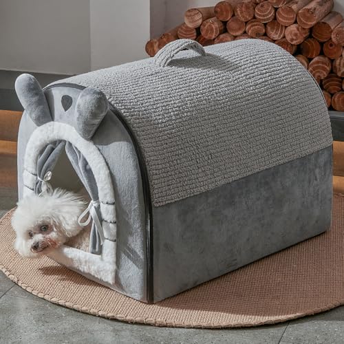 Jiupety Hundehütte klein grau M von Jiupety