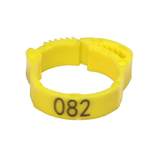 Jksdp 30Pcs Chicken Foot Ring mit veränderbarer Länge Geflügelbein Digital Label Buckle Ring Kunststoff-Küken Enten-Gans-Landmaschinen von Jksdp