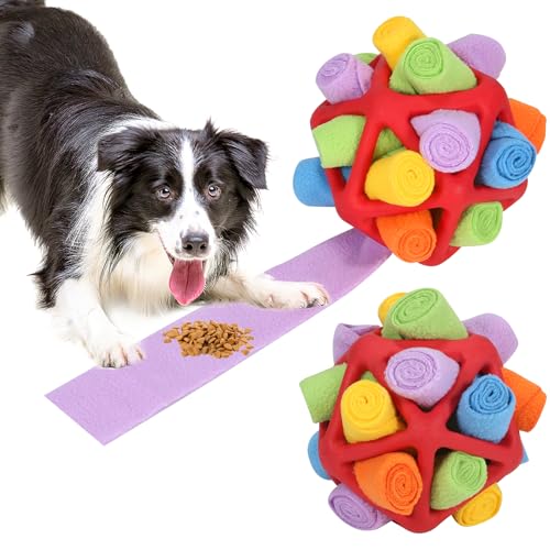 Jkzvicis Schnüffelball für Hunde, interaktives Hundespielzeug, Training natürlicher Futtersuchfähigkeiten, Hundefütterungstraining, Haustier-Puzzle-Spielzeug, Hundefutterball für kleine/mittelgroße von Jkzvicis