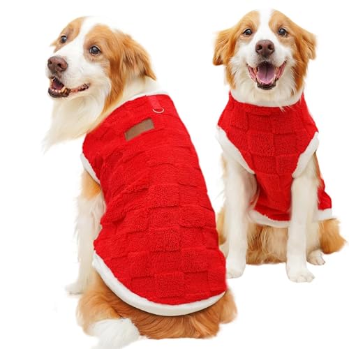 Jlkegfdf Hunde-Winterjacke, Hunde-Winterpullover, Plüsch, warme Hunde-Winterweste, Katzenkleidung, Haustierbekleidung für große Hunde, kalte - und Wintersaison von Jlkegfdf