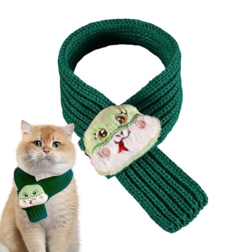 Jlkegfdf Snake Year Haustier-Strickschal, warmes Bandana, Winterurlaub, Haustierzubehör, Hunde-Strickschal, warmes und niedliches Strickhalsband, Winter-Katzen-Halswärmer für Welpen und Kätzchen von Jlkegfdf