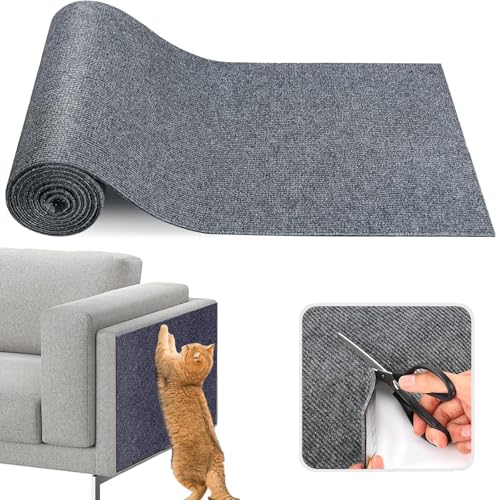 Zuschneidbare Kratzmatte Katzen, Kratzfestes Sofa Kratzmatte Katze, Climbing Cat Scratcher Mat, Selbstklebend Kratzmatte Katze, Verdickte Kratzteppich, für Kratzwand Sofa Möbel, 40 * 100 cm von Jlnmmn