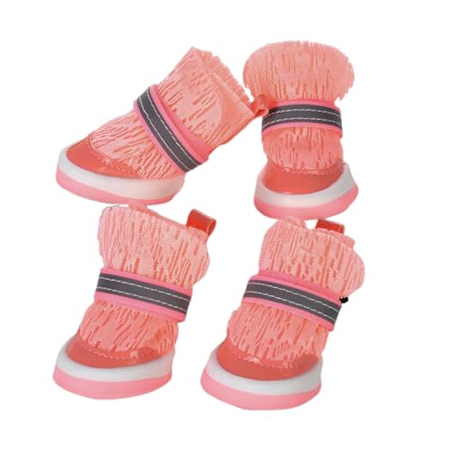 Atmungsaktive Hundeschuhe,Leichte Welpenstiefelchen - 4 Stück Pfotenschutz Für Outdoor Spaziergänge Wandern Atmungsaktive Hundeschuhe,Leichte Welpenstiefelchen - 4 Stück Pfotenschutz Für Outdoor Spaziergänge Wandern von Jlobnyiun