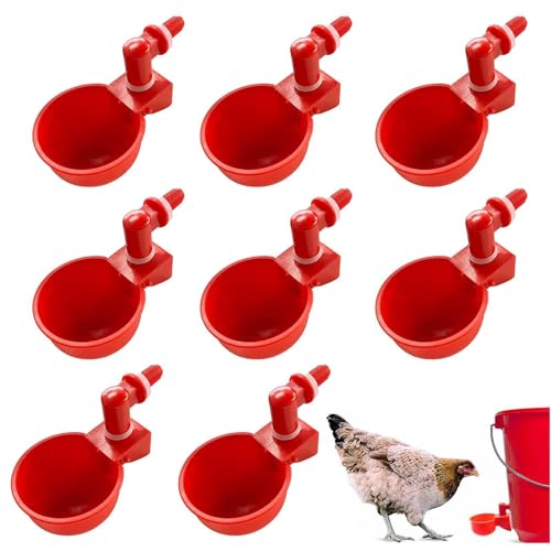 Automatische Trinkschale für Geflügel, automatischer Wasserbecher für Huhn, 8 Becher für Geflügel, Trinkbecher für Geflügel, Trinkbecher für Geflügel, Trinkbecher von Jlobnyiun