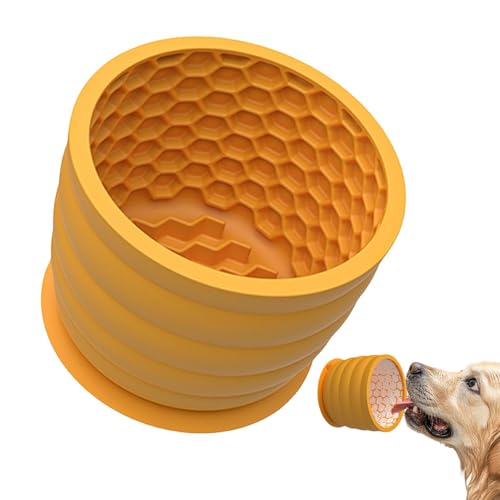 Bereicherungsnäpfe Für Hunde, Silikon-Lecknapf Für Hunde,620 Ml Slow-Feeder-Schüssel | Pet-Safe Interaktiver Leckerli-Spender Für Hunde Mit Saugnäpfen Sorgt Für Geistige Bereicherung von Jlobnyiun