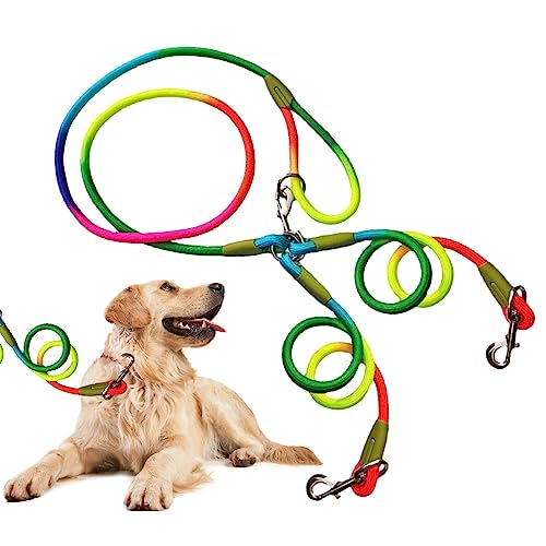 Double Dog - Hundetraining - Hände - Laufhund für kleine mittelgroße Hunde, Haustier Walking Walking Leine für Camping, Wandern und Laufen von Jlobnyiun