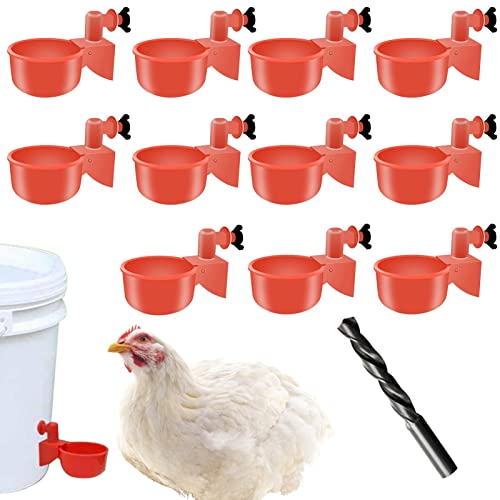 Hühnertränke, Wasserspender für Huhn, Hühnertränke, 12-teilig, Wasserspender für Hühner, geeignet für Küken, Ente, Truthahn, Kaninchen, Futterstation von Jlobnyiun