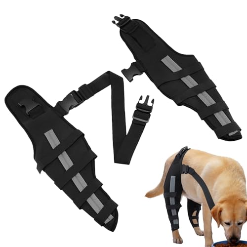 Hunde-Beinbandage, Hunde-Beinschutz, atmungsaktive Kniebandage, Haustier-Knieschützer, Rückstütze, verstellbare E-Hunde-Beinmanschette, Kompressionsstütze für Hunde, gerissenes Knie- und Rückenbein von Jlobnyiun