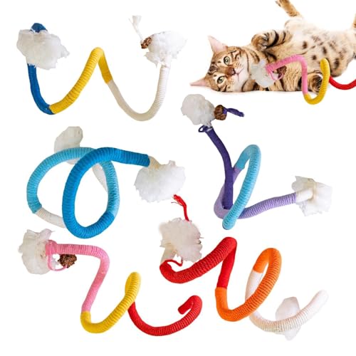Interaktives Katzenminze-Spielzeug, Katzenseilspielzeug für Hauskatzen,Interaktives Beißspielzeug mit Katzenminze - weiche, lustige Katzenspielzeuge, süße Seilspielzeuge zum Reinigen der Zähne, f von Jlobnyiun