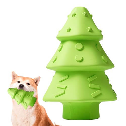 Jlobnyiun Kauspielzeug für Welpen, Zahnen, quietschendes Weihnachtsbaum-Kauspielzeug, interaktives Hundespielzeug, quietschendes Kauspielzeug für Haustiere, Welpen, mittelgroße Katzen und Hunde von Jlobnyiun