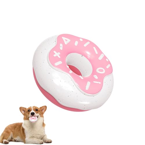 Jlobnyiun Quietschspielzeug für Hunde, Donut-Form, Kauspielzeug für Welpen, langlebiges Zahnreinigungs- und Trainingsspielzeug für kleine, mittelgroße Hunde, Haustiere von Jlobnyiun