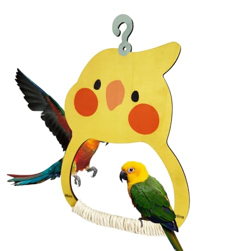 Jlobnyiun Vogelschaukel-Spielzeug – Schaukelspielzeug für Vögel im Käfig – Holzsitzstange, bunter Schnabelschleiftrainer, Lebensraumdekoration für Lovebird, Conure, Nymphensittiche Jlobnyiun Vogelschaukel-Spielzeug – Schaukelspielzeug für Vögel im Käfig – Holzsitzstange, bunter Schnabelschleiftrainer, Lebensraumdekoration für Lovebird, Conure, Nymphensittiche von Jlobnyiun