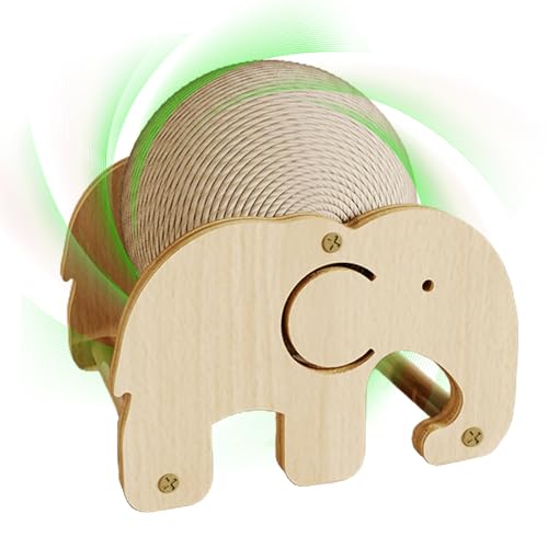 Kätzchen Seilspielzeug - Haltbares Sisalmaterial, stabile Holzplattform | Rollender Kratzerball mit rutschfestem Pad für Katzenkaninchen, körperliches Aktivitätsspielzeug für Haustiere, Fitnessspaß un Kätzchen Seilspielzeug - Haltbares Sisalmaterial, stabile Holzplattform | Rollender Kratzerball mit rutschfestem Pad für Katzenkaninchen, körperliches Aktivitätsspielzeug für Haustiere, Fitnessspaß un von Jlobnyiun