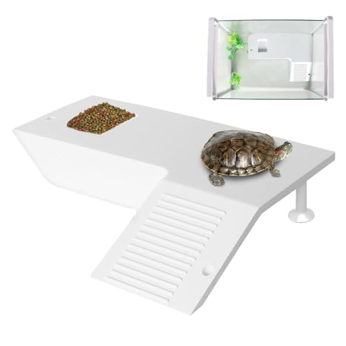 Sonnenplattformen für Schildkröten – stabile Schildkröten-Kletterbühne, Reptilien-Terrasse, Sonnenplattformen, Schildkröten-Sonnenbaden mit Saugnapf, Schildkrötenrampe für kleine Reptilien von Jlobnyiun