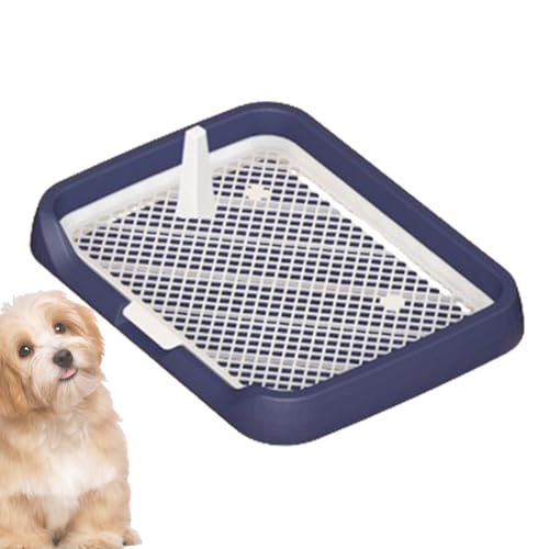 Welpentöpfchen - Hundetoilette, Haustier-Toilettenwanne | Pee Pad Hundetoilette flaches Töpfchen mit Netzgittern, wiederverwendbare abnehmbare Säule, Haustiertöpfchenbedarf, Urinierhalter für Zuhause, von Jlobnyiun