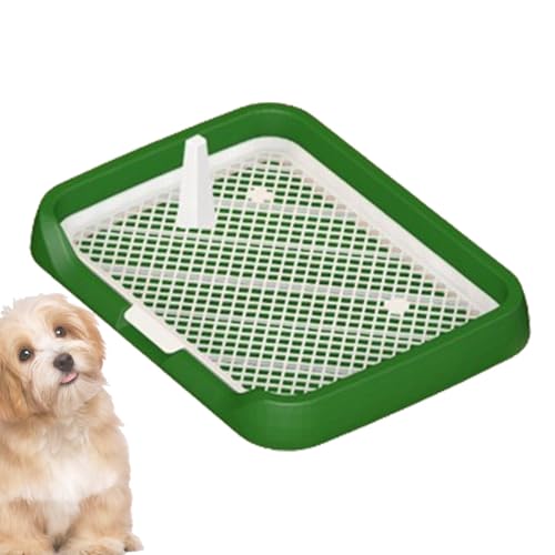 Welpentöpfchen - Hundetoilette, Haustier-Toilettenwanne | Pee Pad Hundetoilette flaches Töpfchen mit Netzgittern, wiederverwendbare abnehmbare Säule, Haustiertöpfchenbedarf, Urinierhalter für Zuhause, von Jlobnyiun