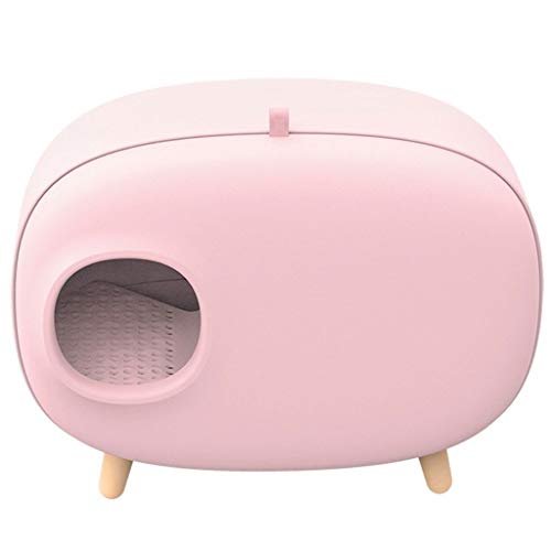 Jlxl Außenkatzentoilette Haustierkatzentoilette/Katzentoilette/Katzentoilette/Extral Große Katzentoilette 60cmX38cmX45cm (Color : Pink) von Jlxl