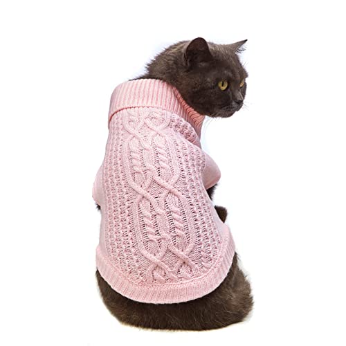 Jnancun Katzenpullover hält Ihre Haustiere gemütlich, 16 Farben, Rollkragenpullover, gestrickt, ärmellos, Hundepullover, Winter-Outfit für Katzen und kleine Hunde in der kalten Jahreszeit (groß, von Jnancun