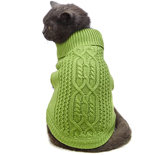 Jnancun Katzenpullover hält Ihre Haustiere gemütlich, 16 Farben, Rollkragenpullover, gestrickt, ärmellos, Hundepullover, Winter-Outfit für Katzen und kleine Hunde in der kalten Jahreszeit (Größe M, von Jnancun